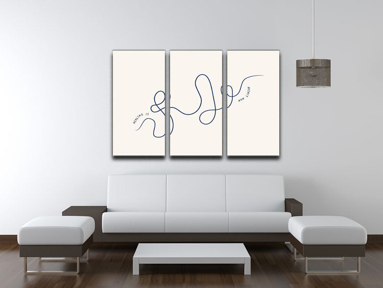 Healing Is Nonlinear 3 Split Panel Canvas Print - Canvas Art Rocks - 3