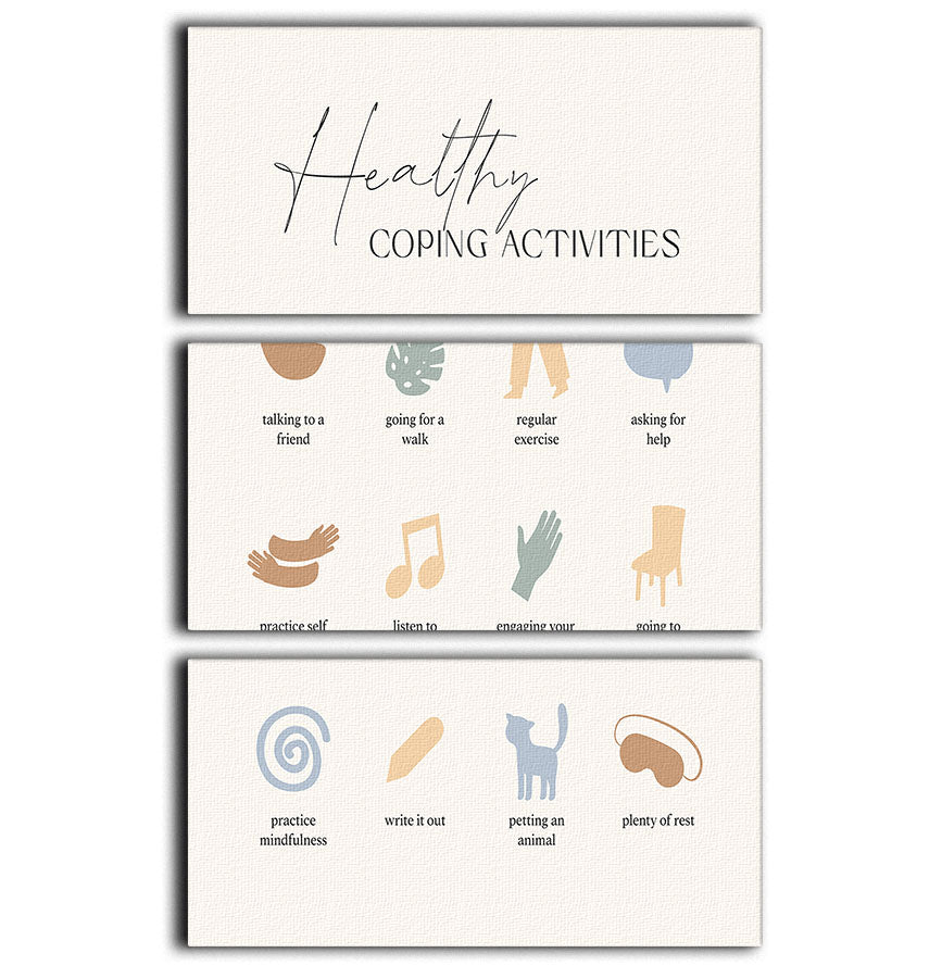 Healthy Cope 3 Split Panel Canvas Print - Canvas Art Rocks - 1