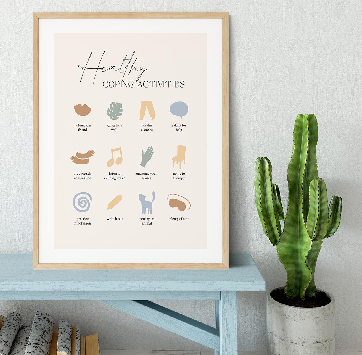 Healthy Cope Framed Print - Canvas Art Rocks - 3