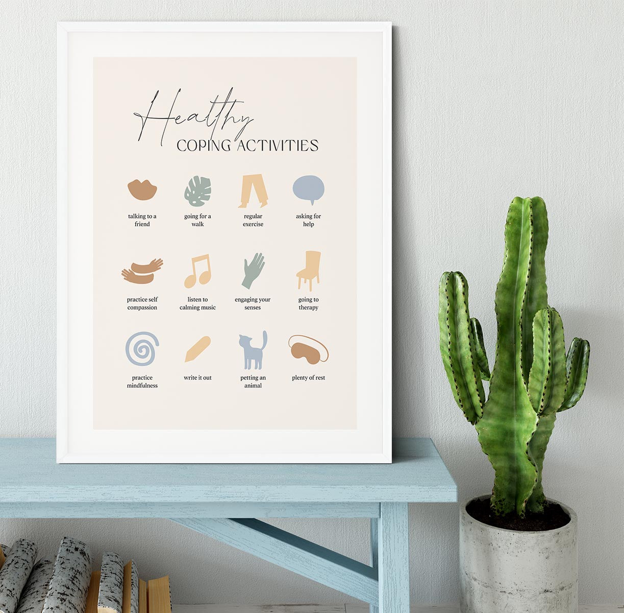 Healthy Cope Framed Print - Canvas Art Rocks - 5