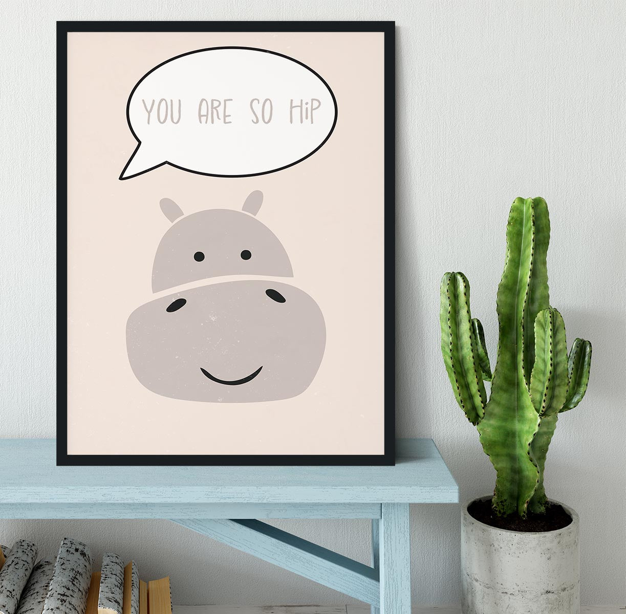 Hippo nursery print Framed Print - 1x - 2