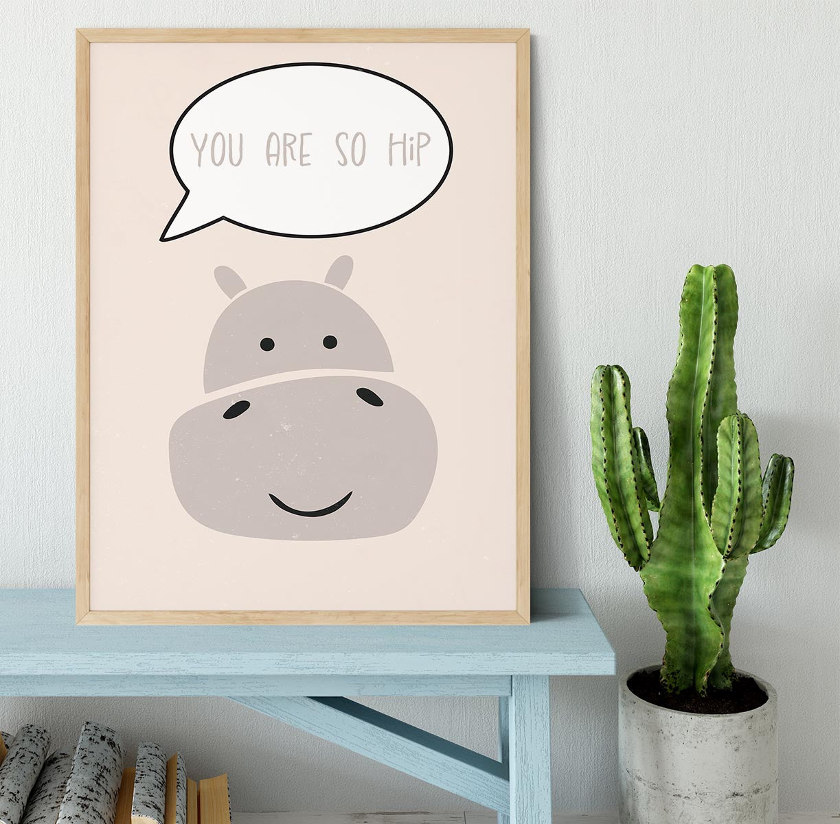 Hippo nursery print Framed Print - 1x - 4