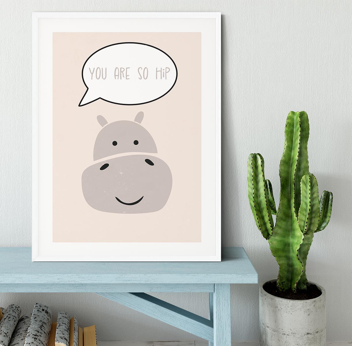 Hippo nursery print Framed Print - 1x - 5