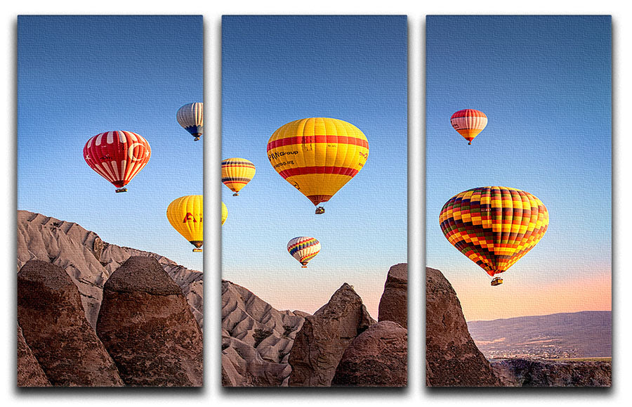 Hot Air Balloons 3 Split Panel Canvas Print - 1x - 1