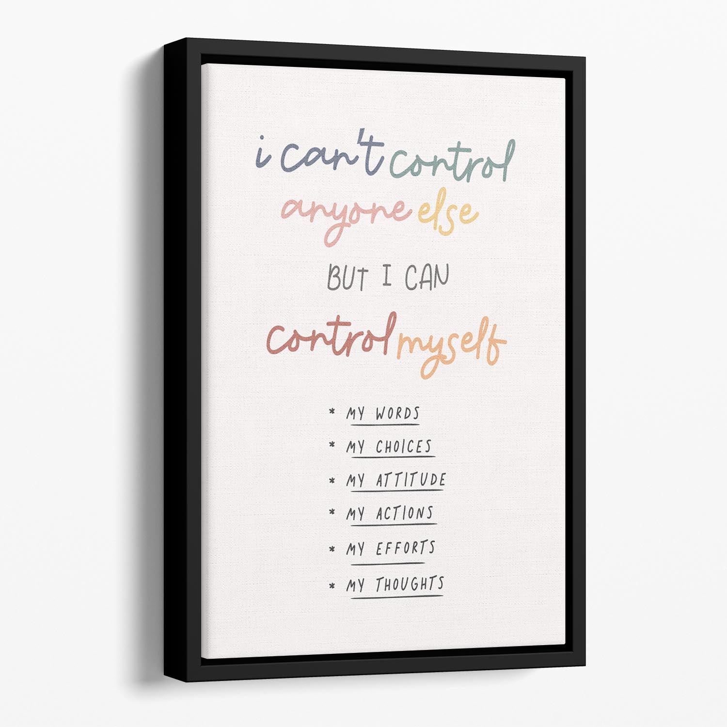 I Can Control Myself Floating Framed Canvas - Canvas Art Rocks - 1