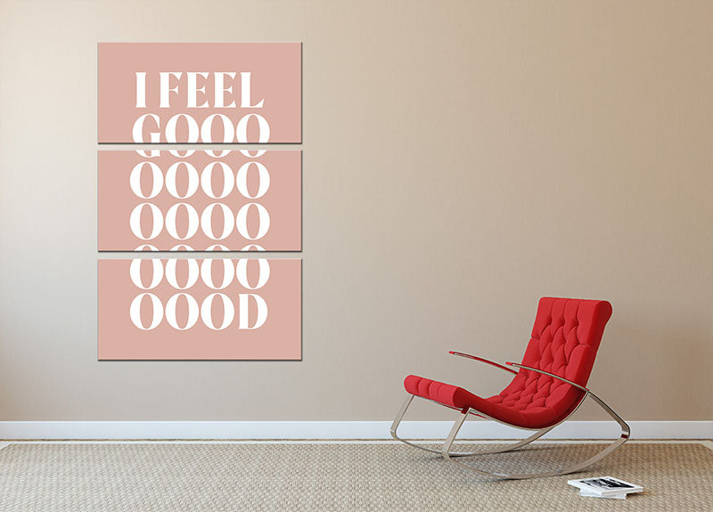 I Feel Good 3 Split Panel Canvas Print - Canvas Art Rocks - 2