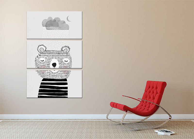 I Love Snow 3 Split Panel Canvas Print - 1x - 2