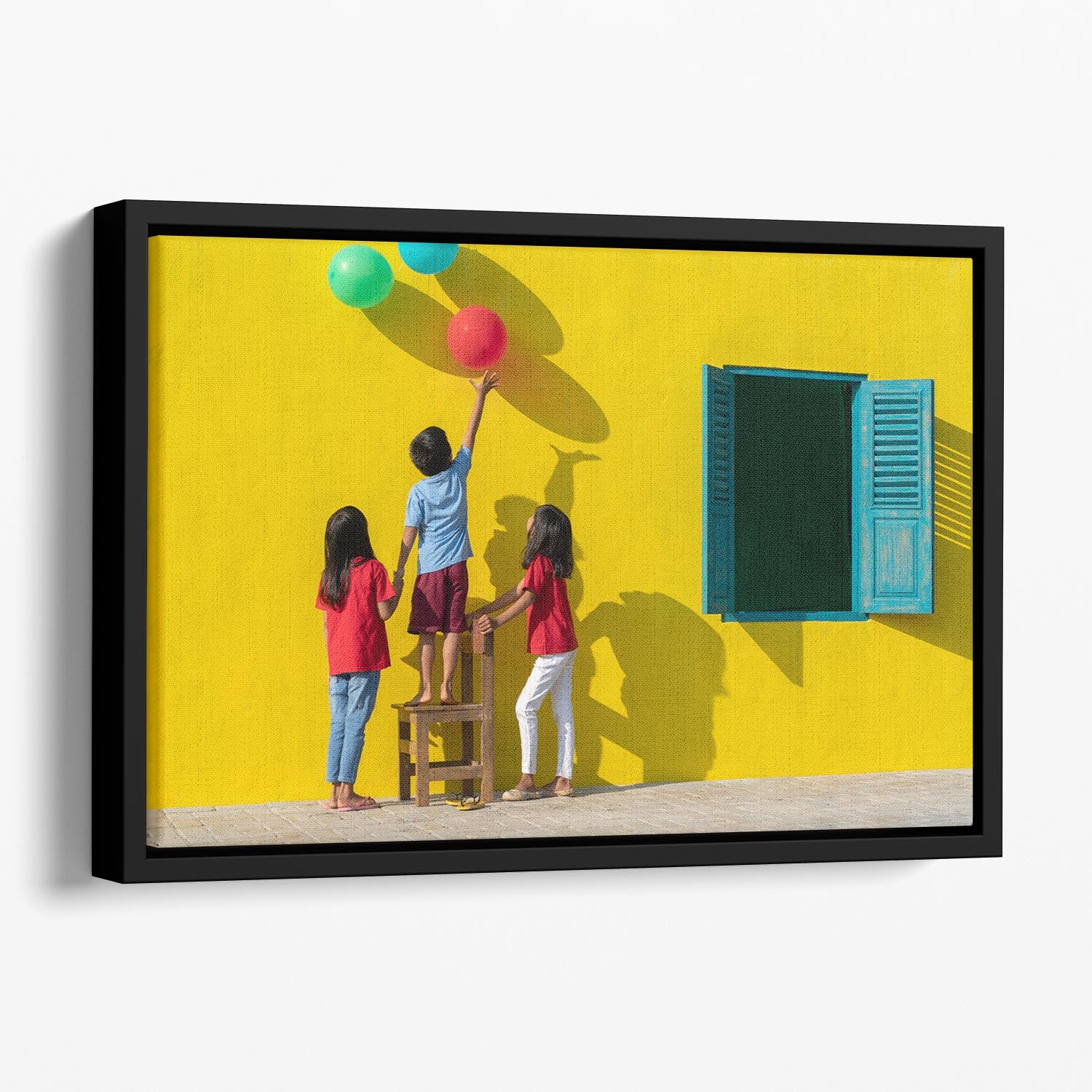 I want those balloons Floating Framed Canvas - 1x - 1