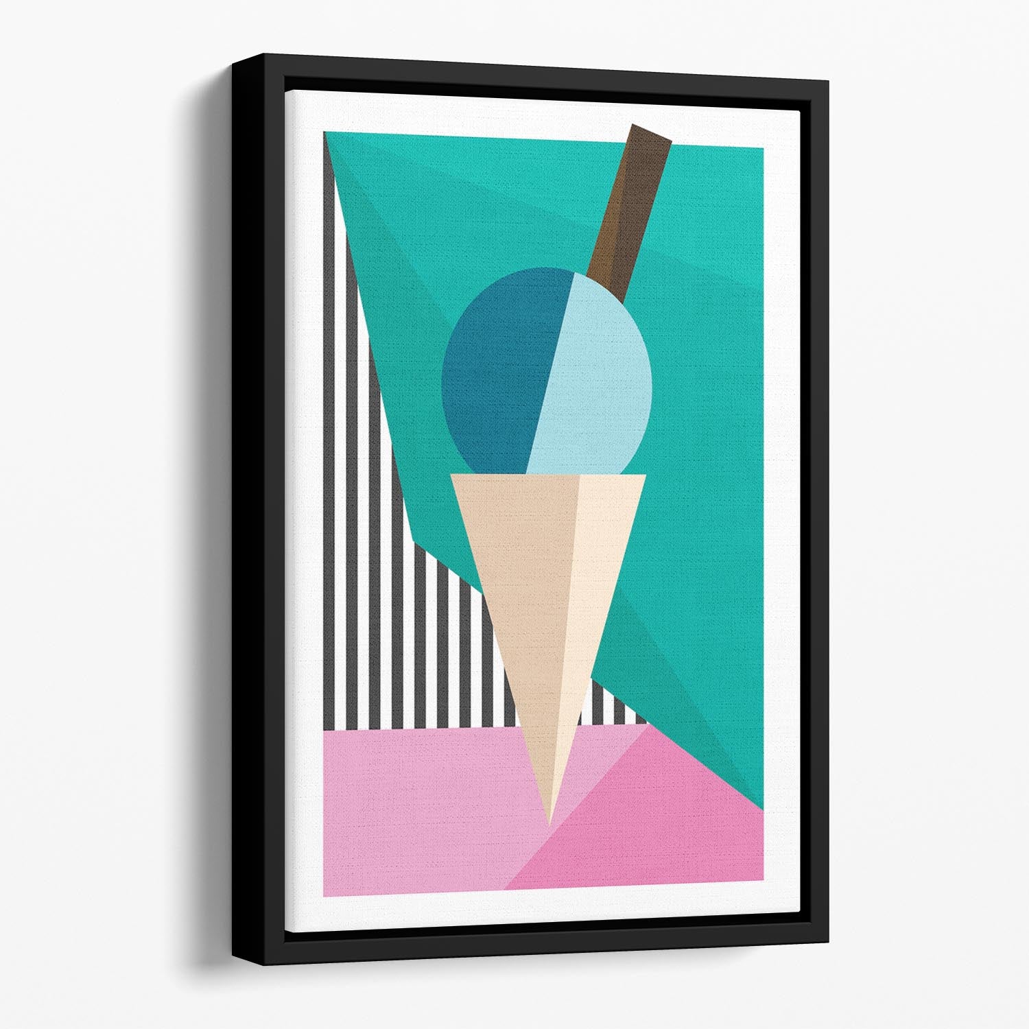 Ice Cream Floating Framed Canvas - Canvas Art Rocks - 1