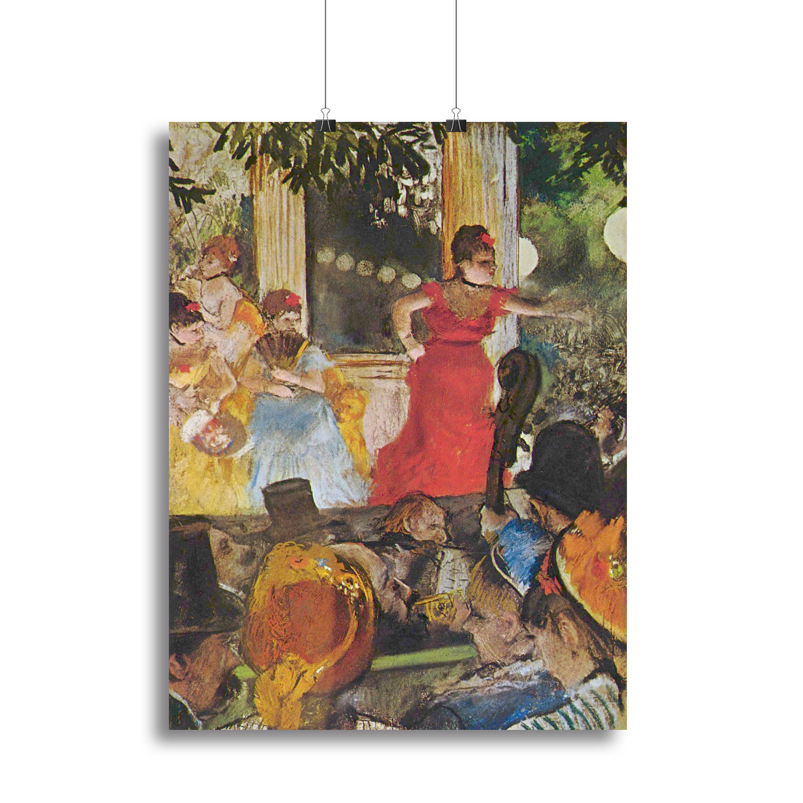 In concert cafe Les Ambassadeurs by Degas Poster - Unframed
