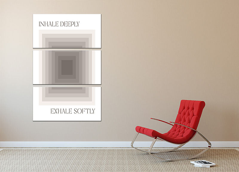 Inhale Deeply 3 Split Panel Canvas Print - Canvas Art Rocks - 2