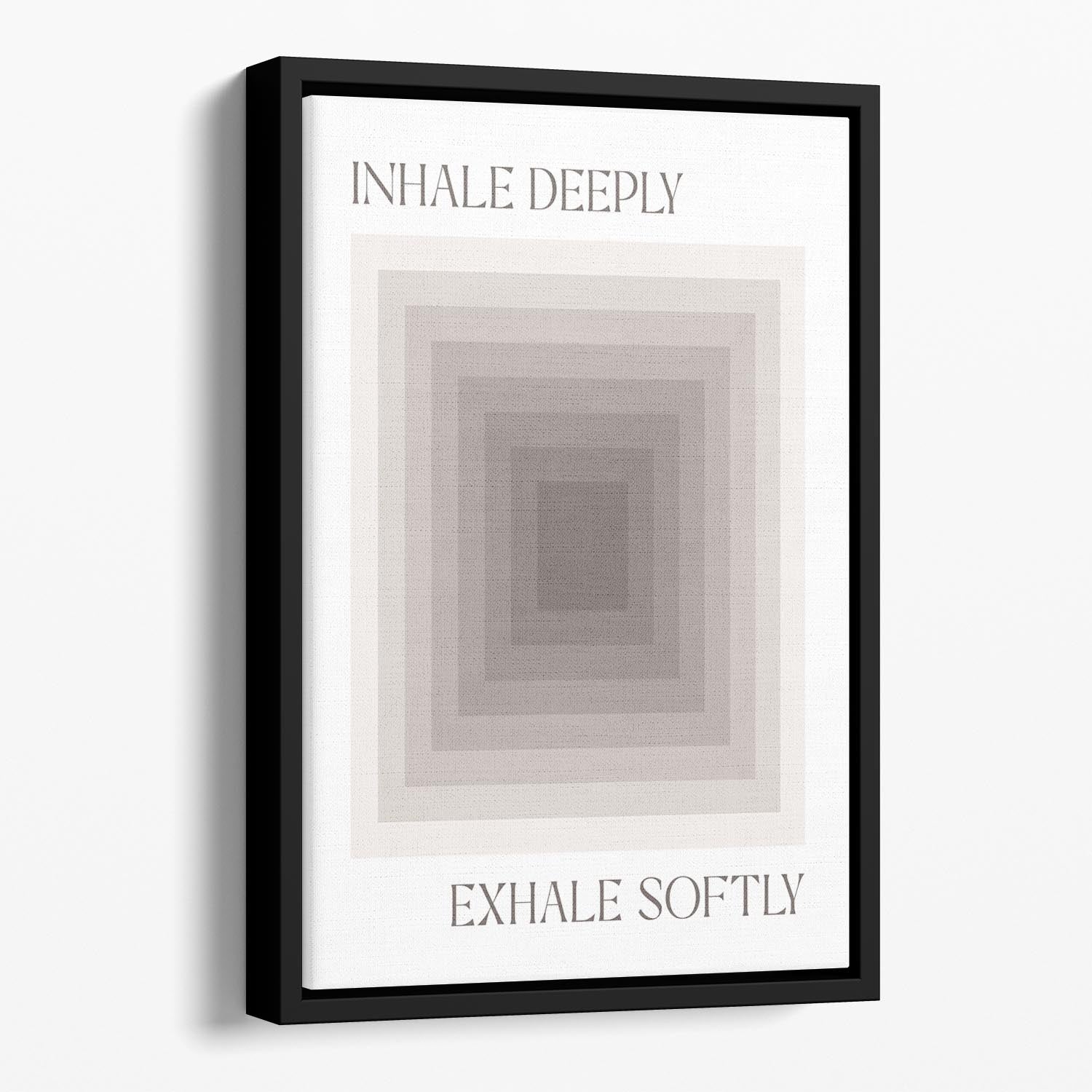 Inhale Deeply Floating Framed Canvas - Canvas Art Rocks - 1