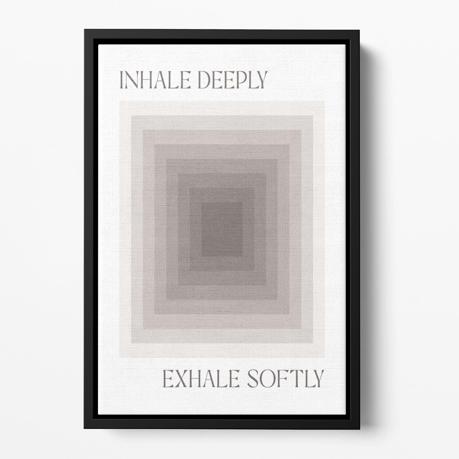 Inhale Deeply Floating Framed Canvas - Canvas Art Rocks - 2