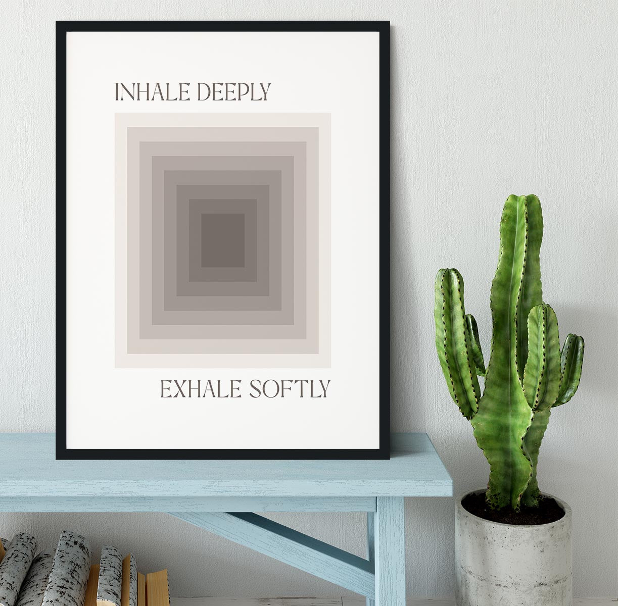 Inhale Deeply Framed Print - Canvas Art Rocks - 1