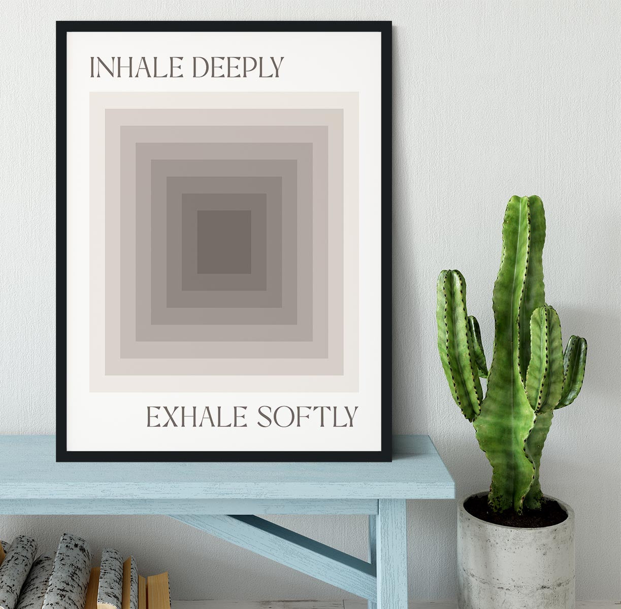 Inhale Deeply Framed Print - Canvas Art Rocks - 2