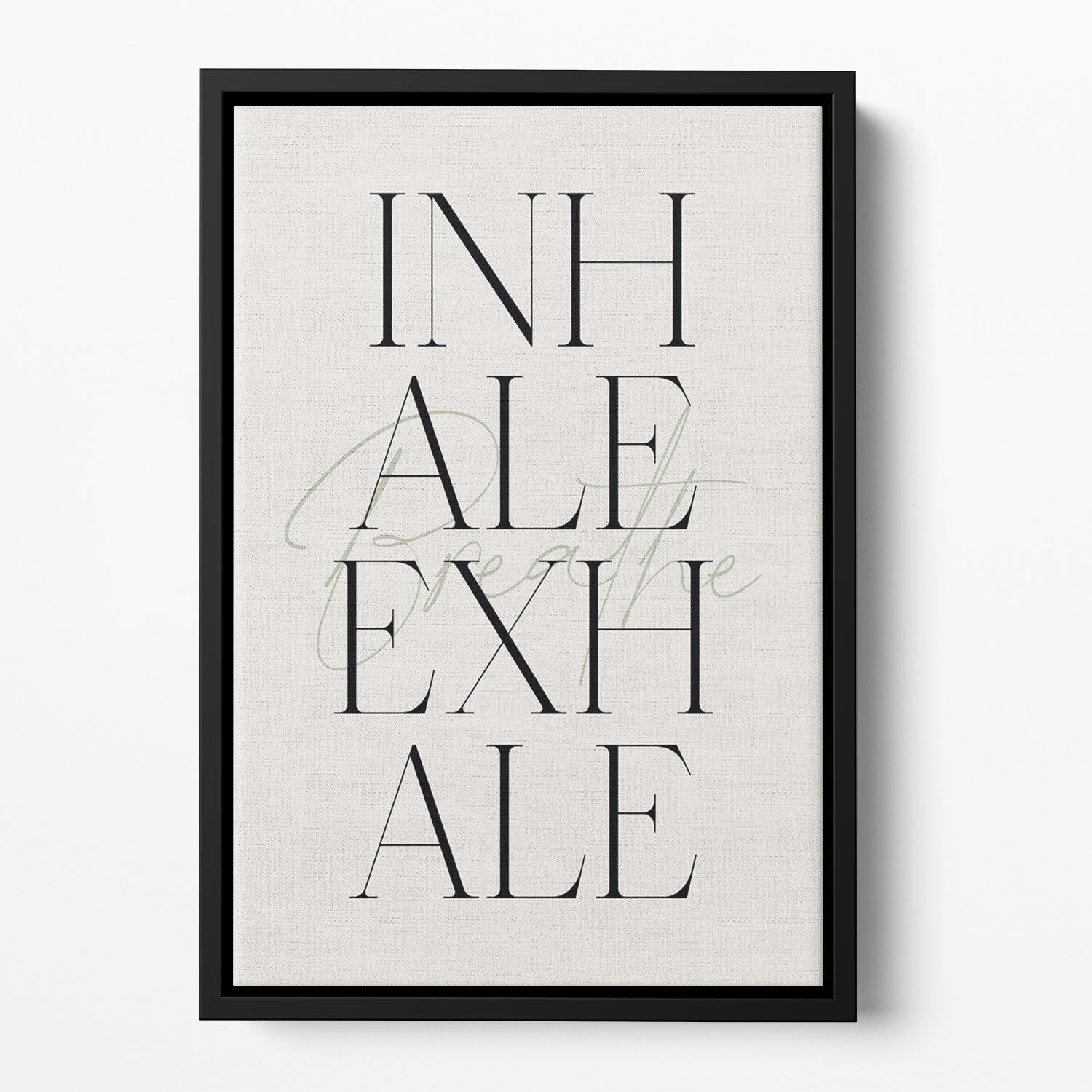 Inhale Exhale Breath Floating Framed Canvas - Canvas Art Rocks - 2