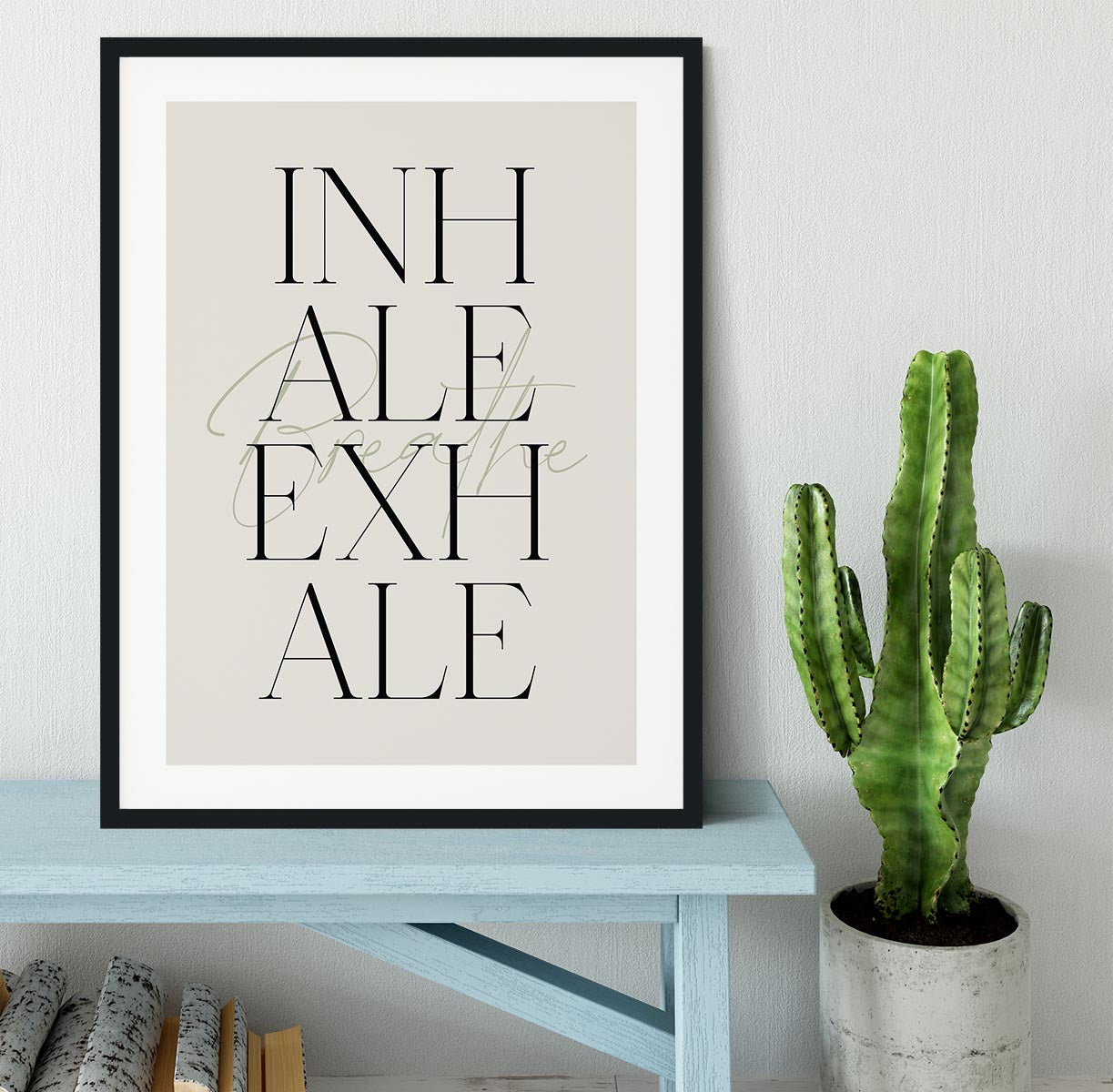 Inhale Exhale Breath Framed Print - Canvas Art Rocks - 1