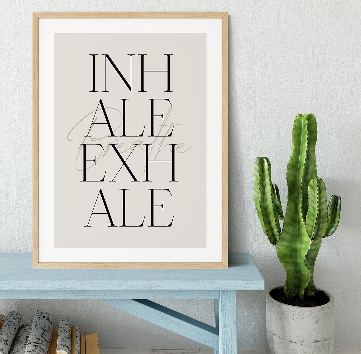 Inhale Exhale Breath Framed Print - Canvas Art Rocks - 3