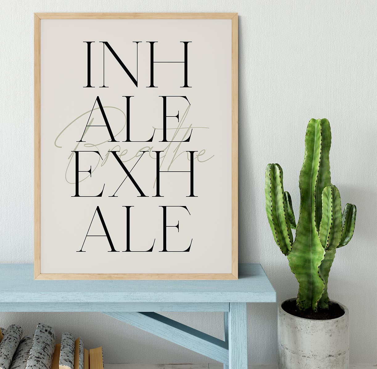 Inhale Exhale Breath Framed Print - Canvas Art Rocks - 4