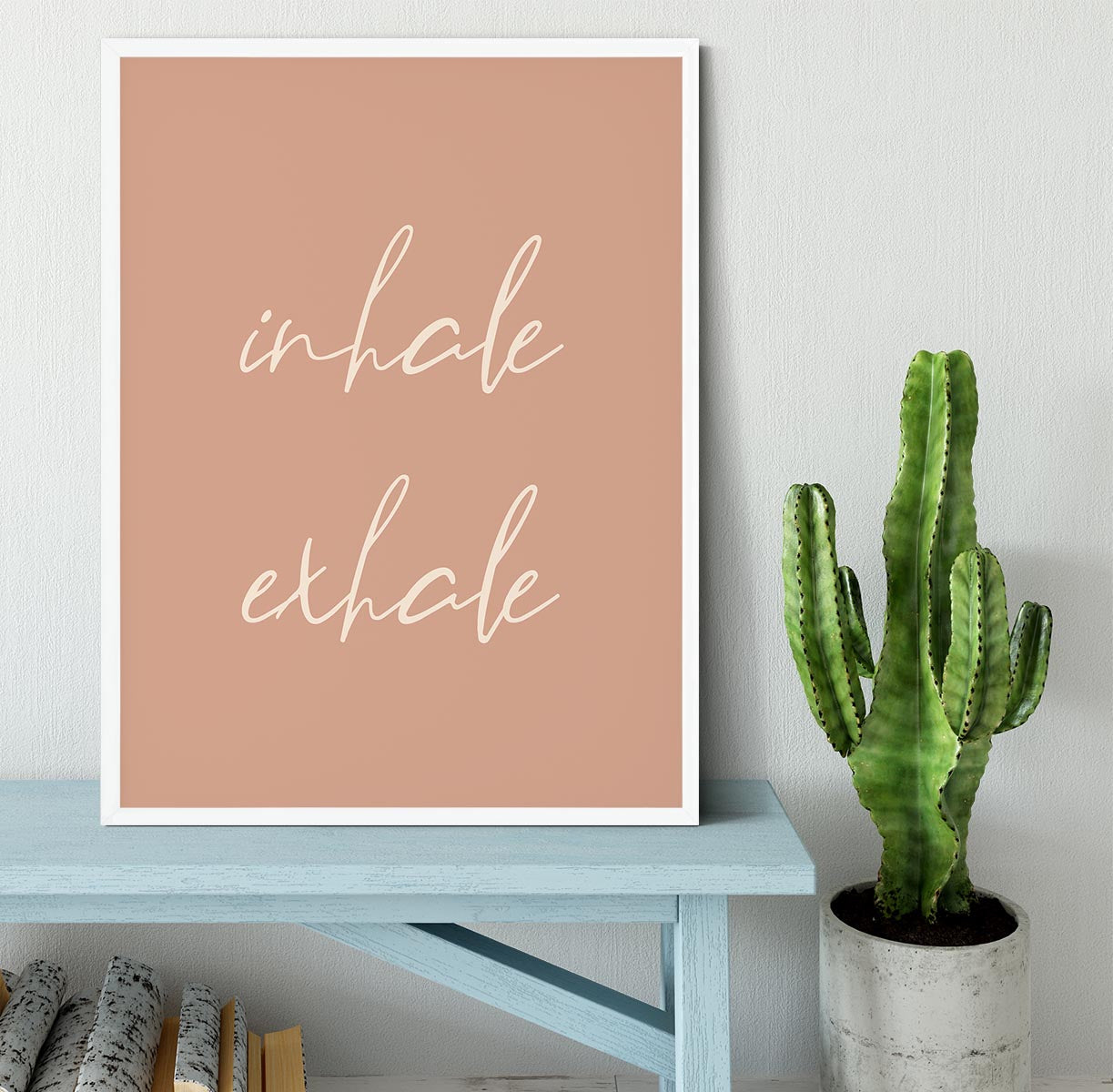 Inhale Exhale Framed Print - Canvas Art Rocks -6