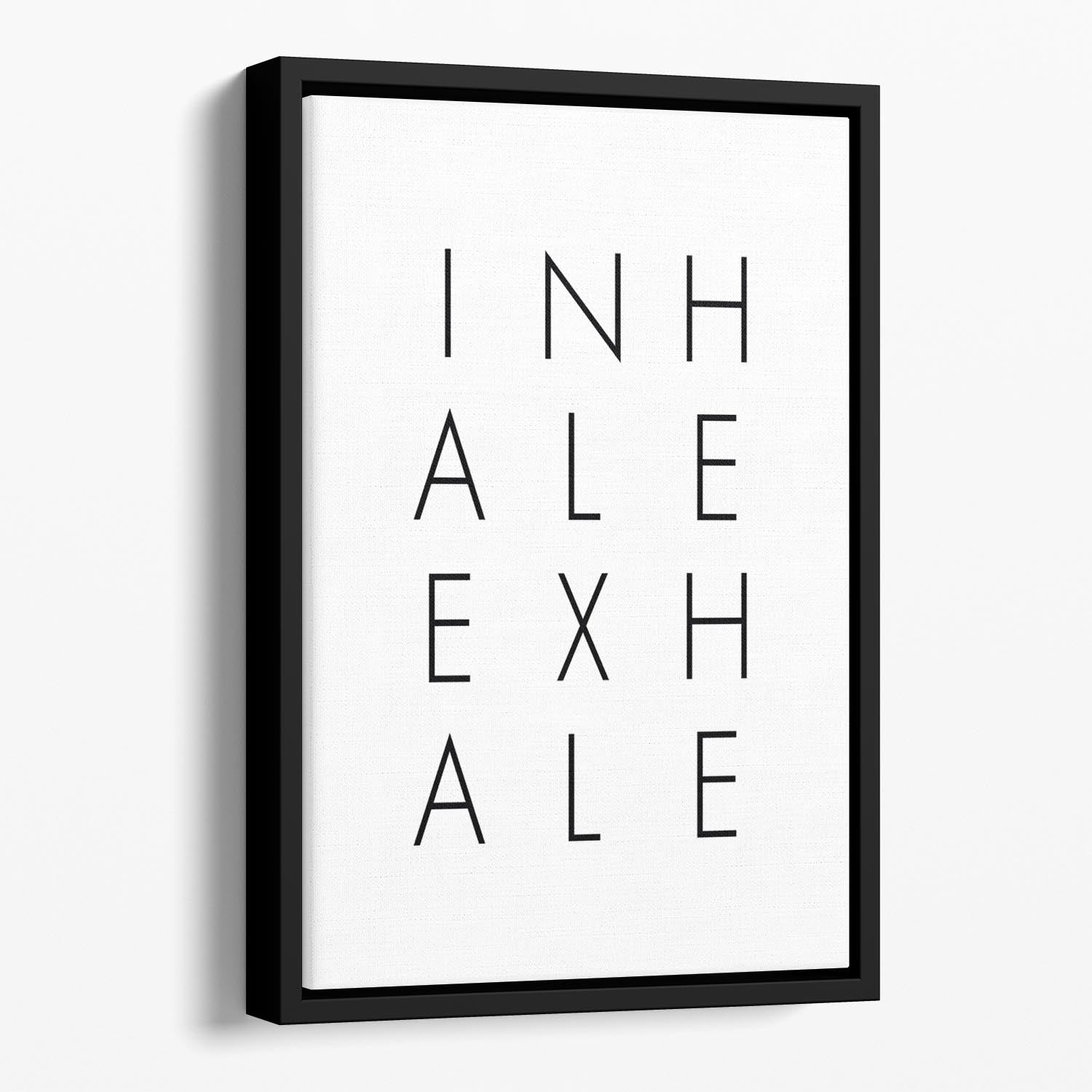 Inhale Exhale Large Floating Framed Canvas - Canvas Art Rocks - 1