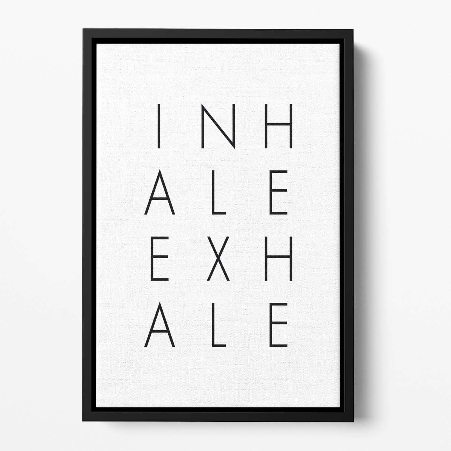 Inhale Exhale Large Floating Framed Canvas - Canvas Art Rocks - 2