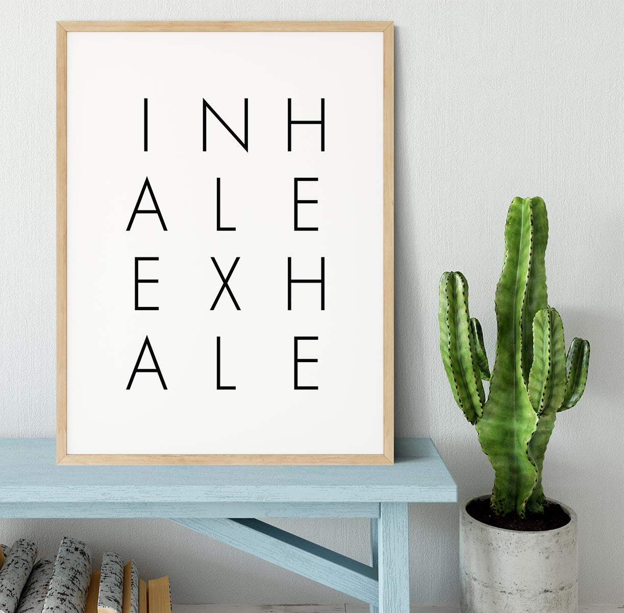 Inhale Exhale Large Framed Print - Canvas Art Rocks - 4