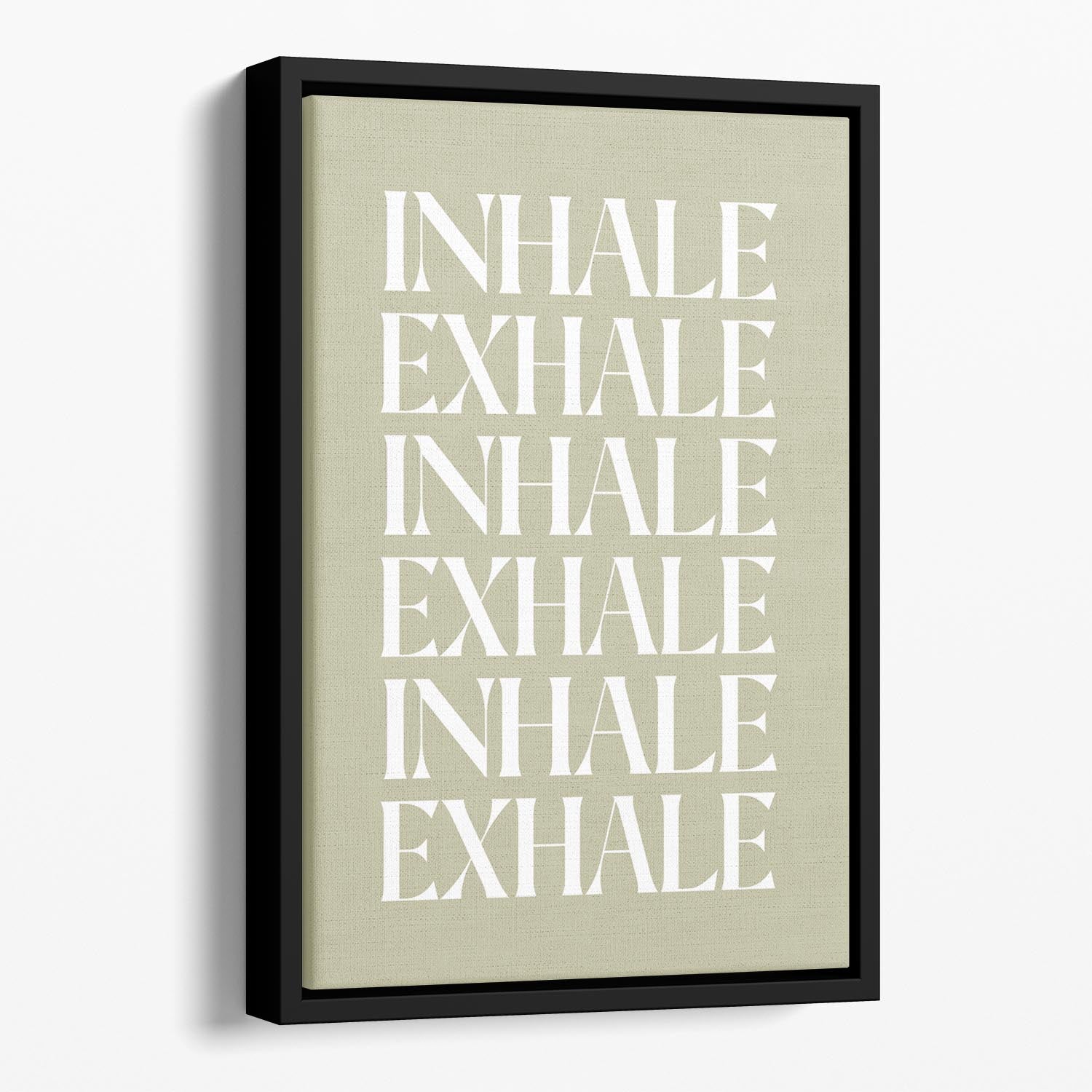 Inhale Exhale No1 Floating Framed Canvas - Canvas Art Rocks - 1