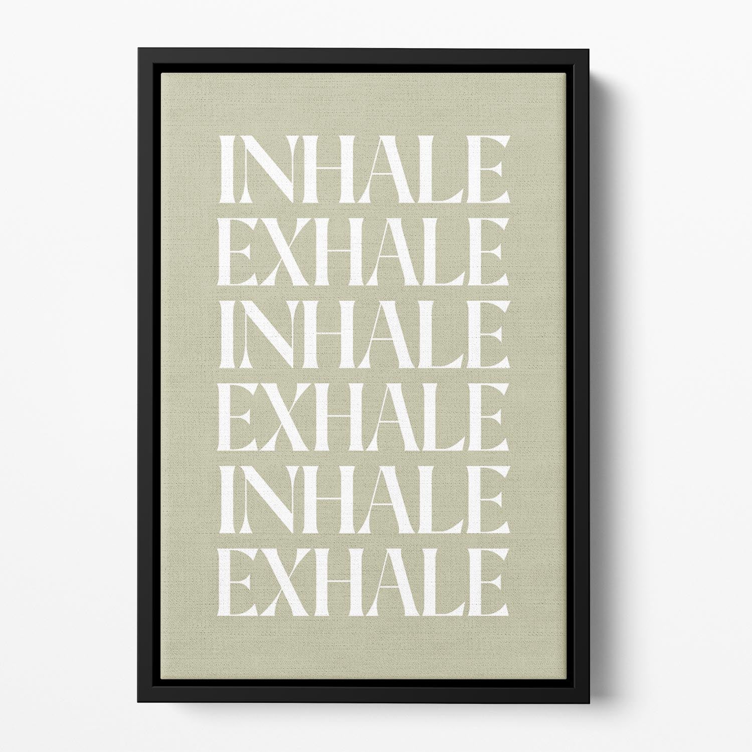 Inhale Exhale No1 Floating Framed Canvas - Canvas Art Rocks - 2