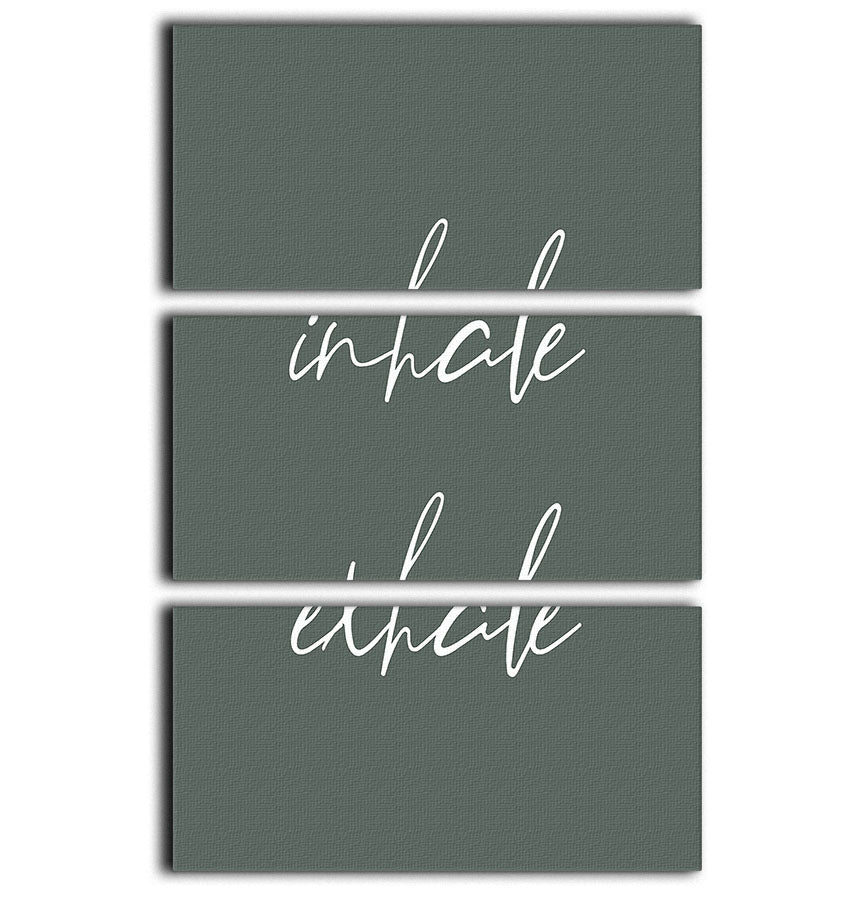 Inhale Exhale No2 3 Split Panel Canvas Print - Canvas Art Rocks - 1