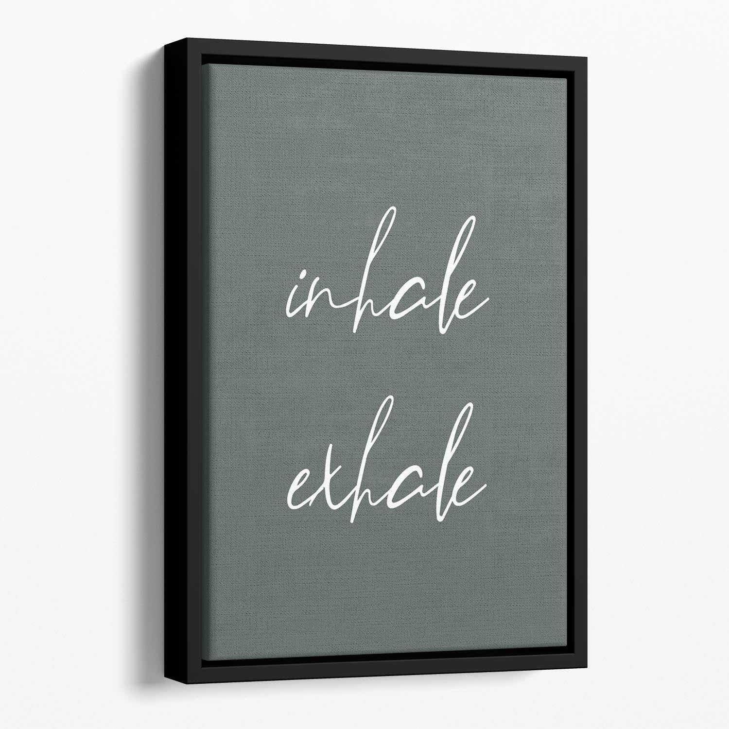 Inhale Exhale No2 Floating Framed Canvas - Canvas Art Rocks - 1