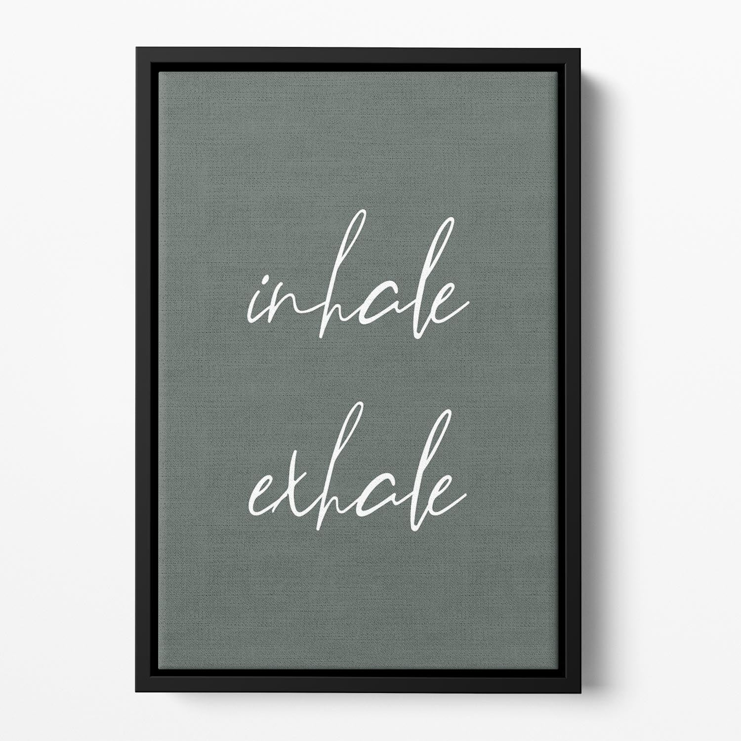 Inhale Exhale No2 Floating Framed Canvas - Canvas Art Rocks - 2