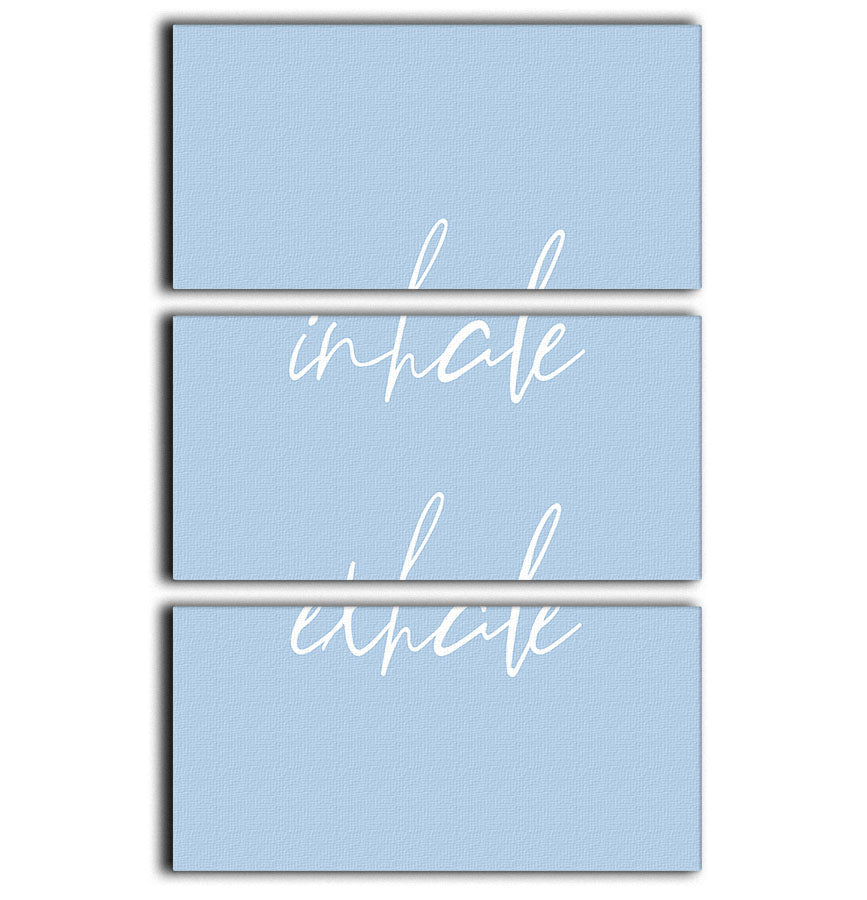 Inhale Exhale No3 3 Split Panel Canvas Print - Canvas Art Rocks - 1