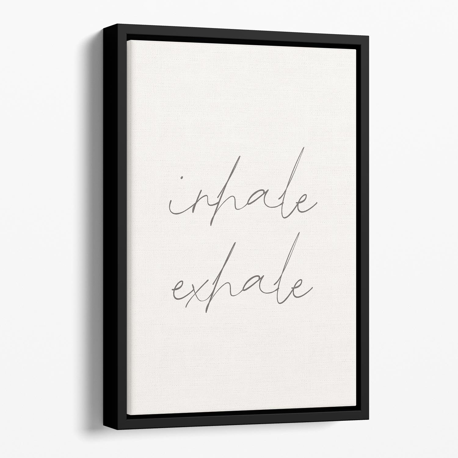 Inhale Exhale No4 Floating Framed Canvas - Canvas Art Rocks - 1