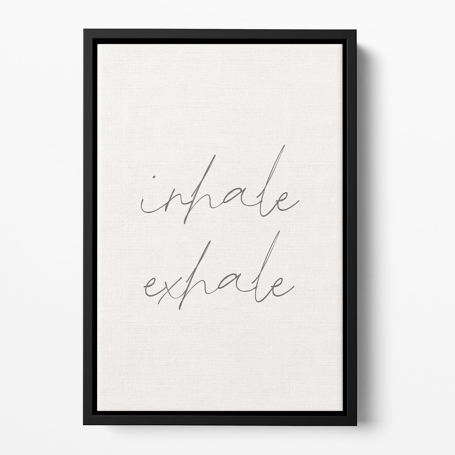 Inhale Exhale No4 Floating Framed Canvas - Canvas Art Rocks - 2