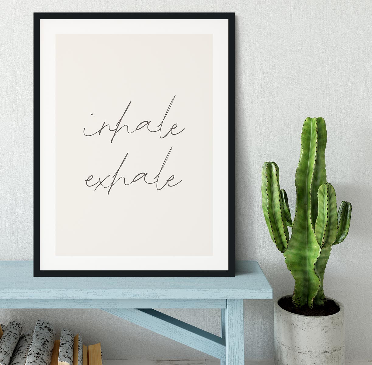 Inhale Exhale No4 Framed Print - Canvas Art Rocks - 1