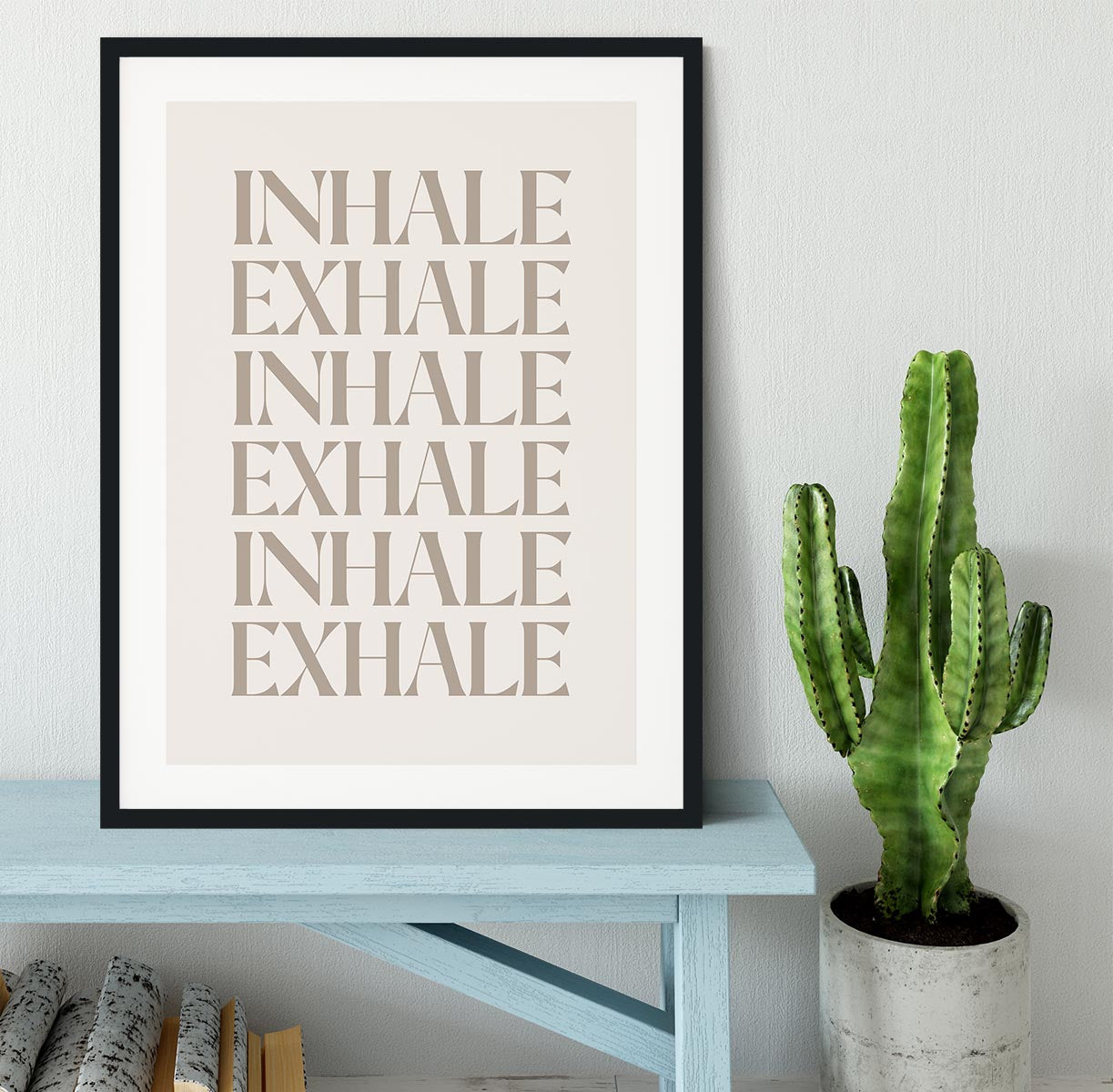 Inhale Exhale No5 Framed Print - Canvas Art Rocks - 1