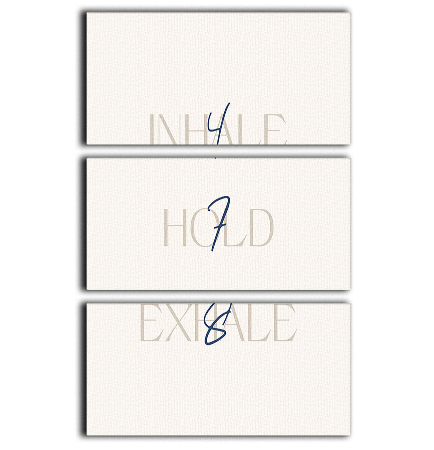 Inhale Hold Exhale 3 Split Panel Canvas Print - Canvas Art Rocks - 1