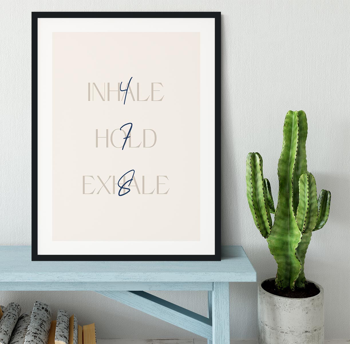 Inhale Hold Exhale Framed Print - Canvas Art Rocks - 1