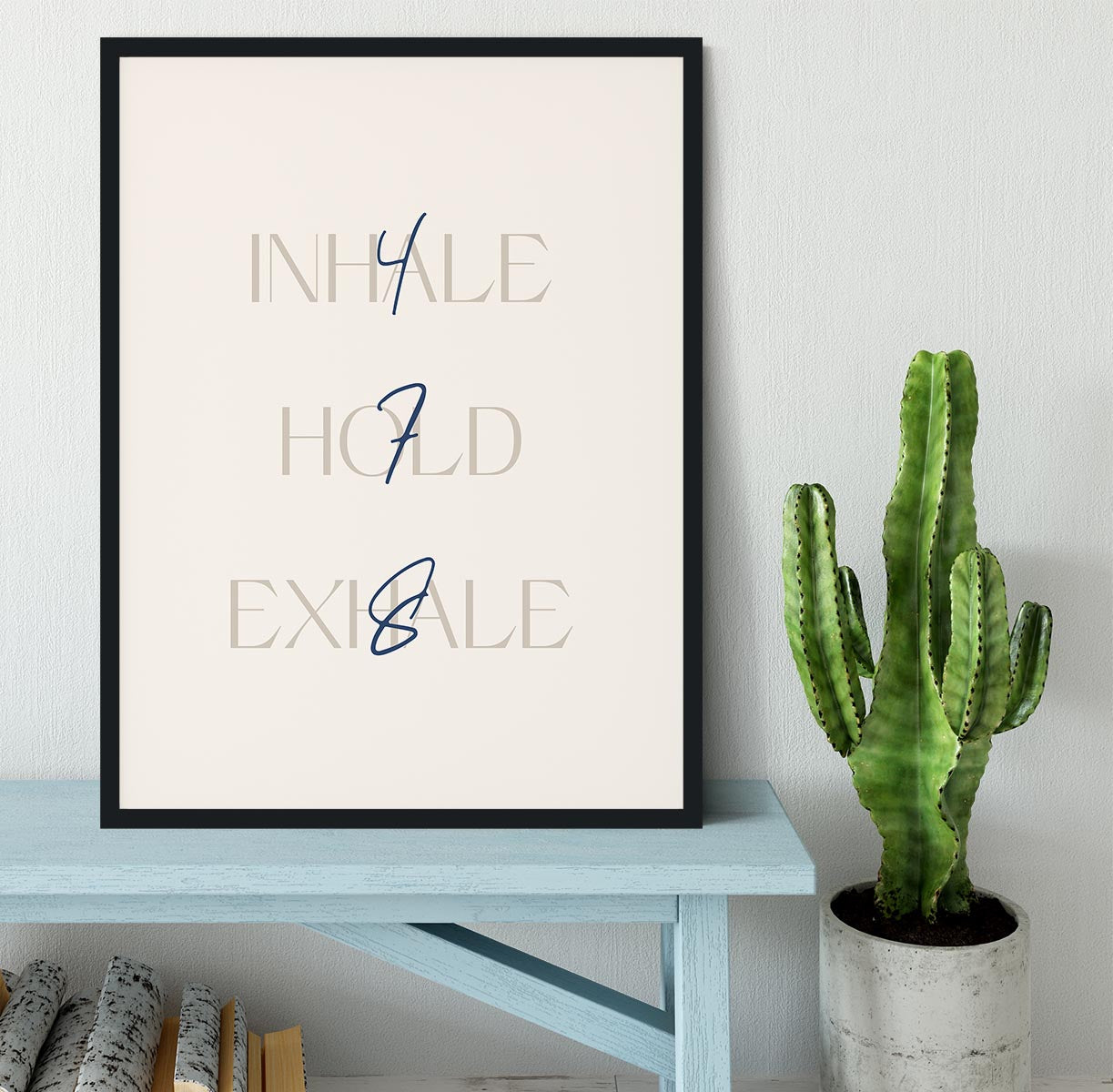 Inhale Hold Exhale Framed Print - Canvas Art Rocks - 2