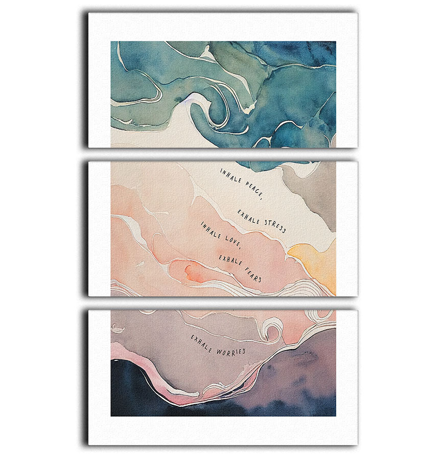 Inhale Sequence 3 Split Panel Canvas Print - Canvas Art Rocks - 1