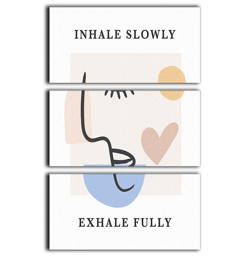 Inhale Slow 3 Split Panel Canvas Print - Canvas Art Rocks - 1