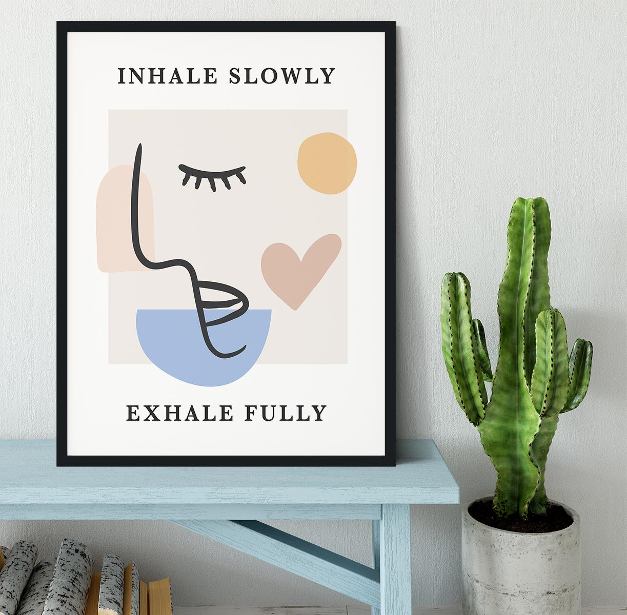 Inhale Slow Framed Print - Canvas Art Rocks - 2