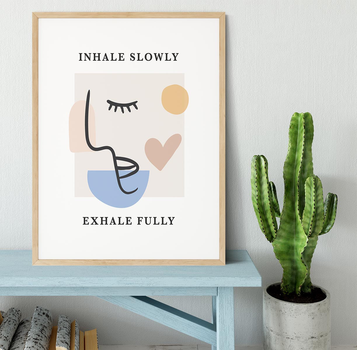 Inhale Slow Framed Print - Canvas Art Rocks - 3