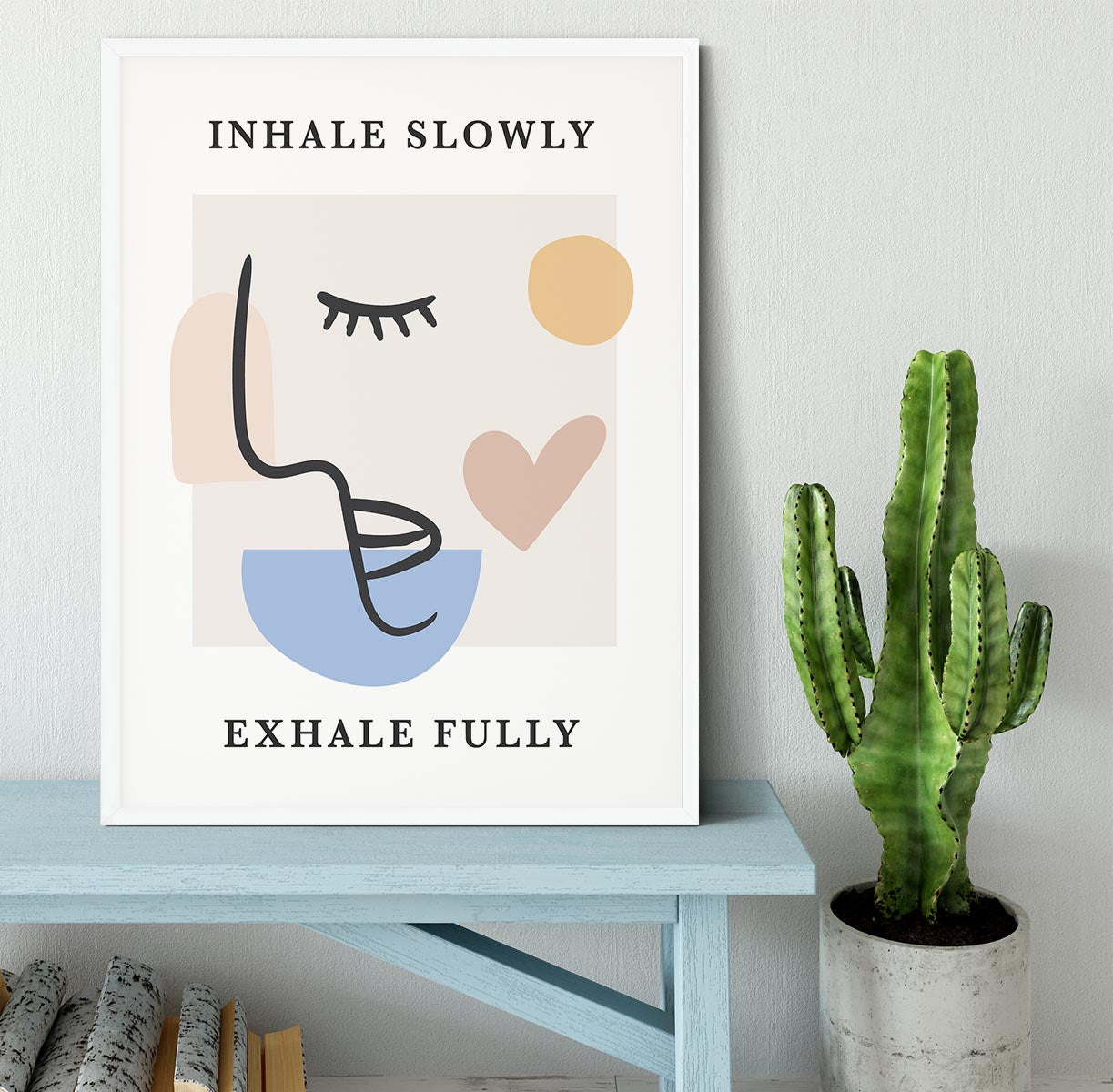 Inhale Slow Framed Print - Canvas Art Rocks -6