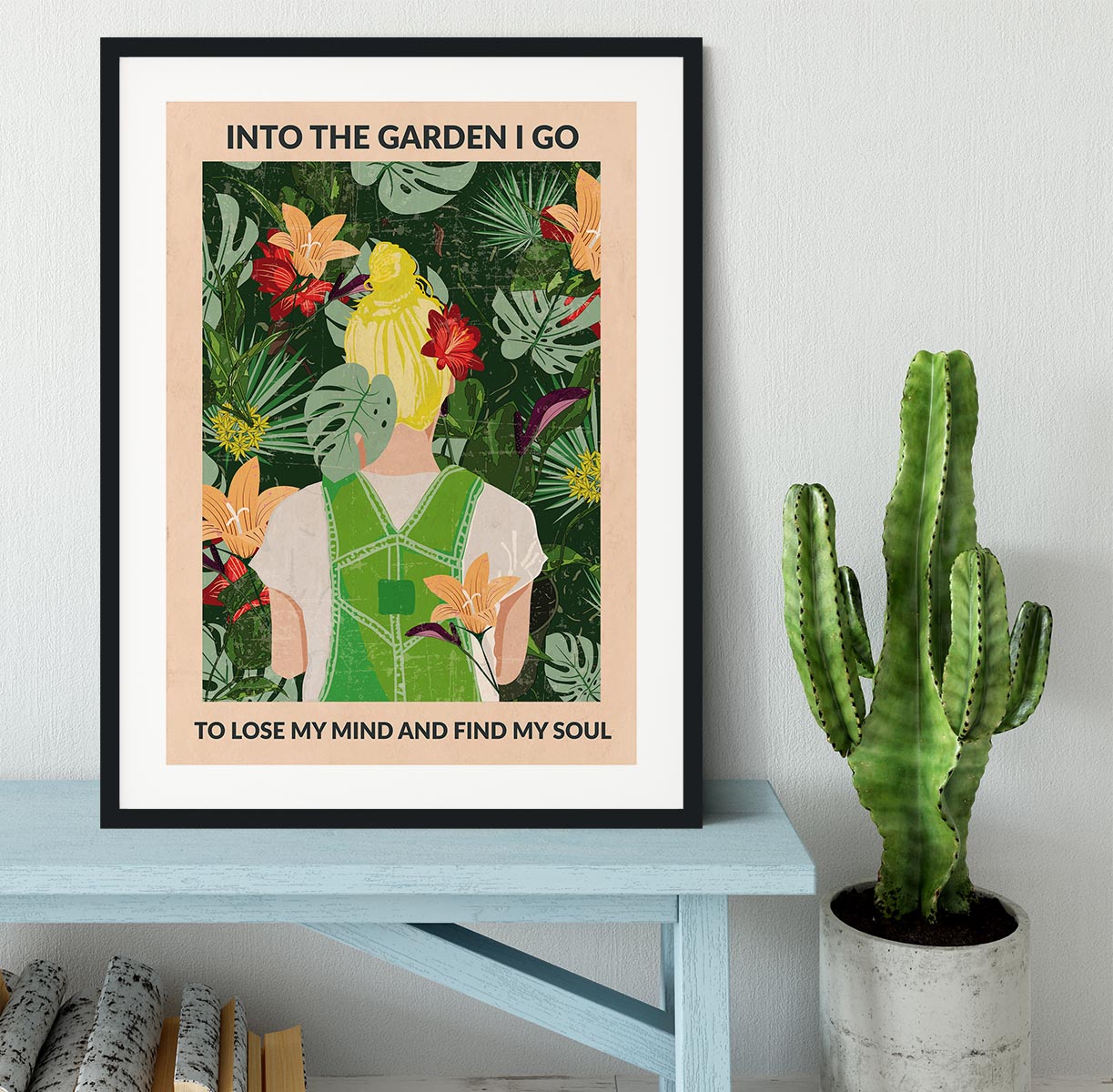 Into the Garden blonde Framed Print - 1x - 1