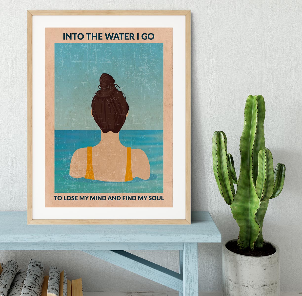 Into the Water brunette Framed Print - 1x - 3