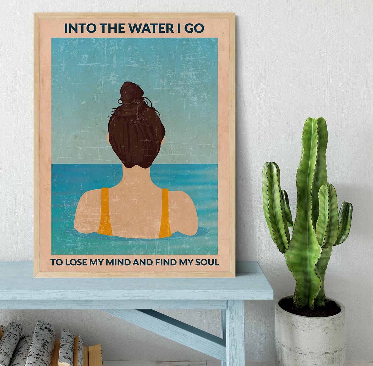 Into the Water brunette Framed Print - 1x - 4