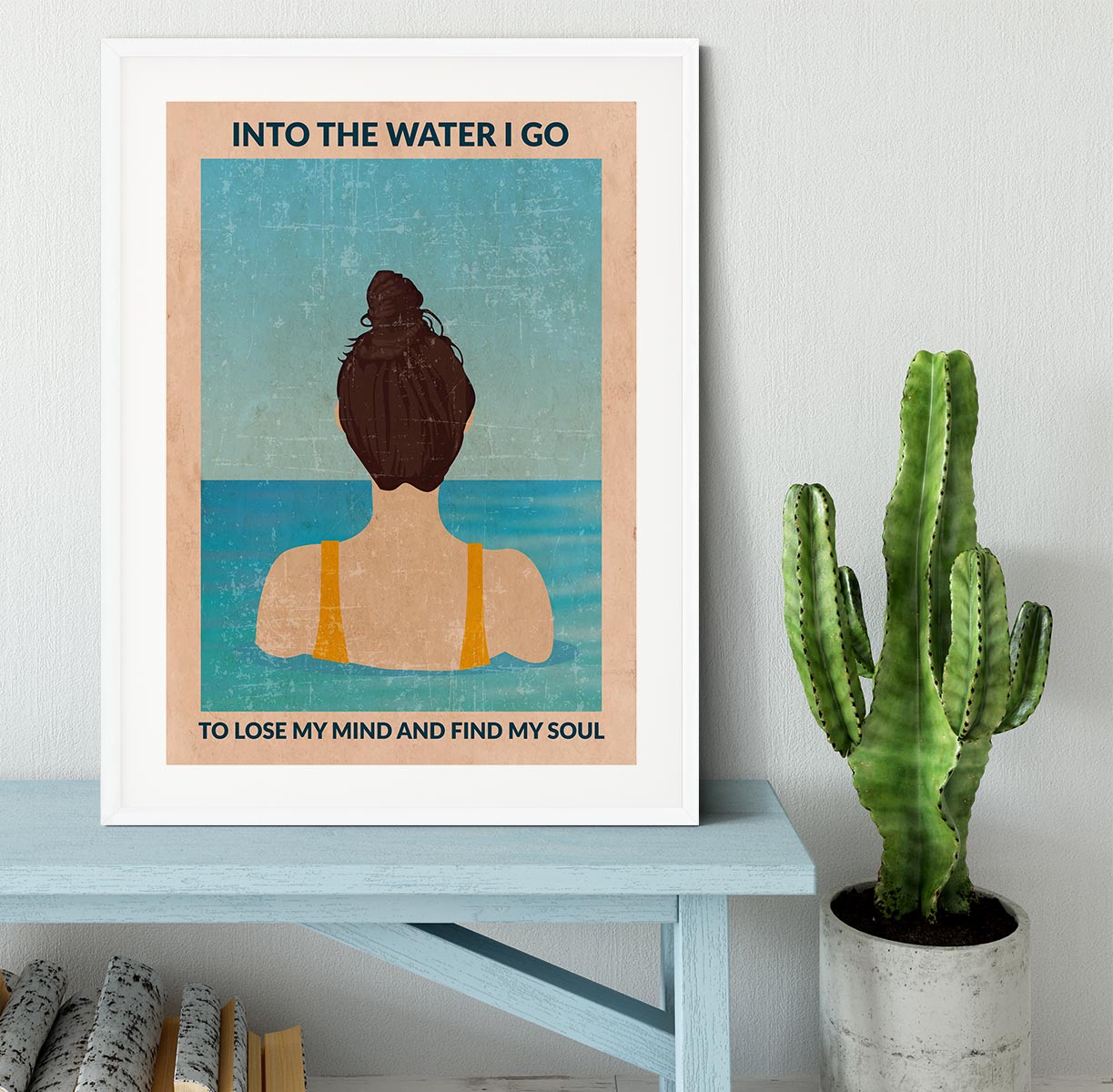 Into the Water brunette Framed Print - 1x - 5