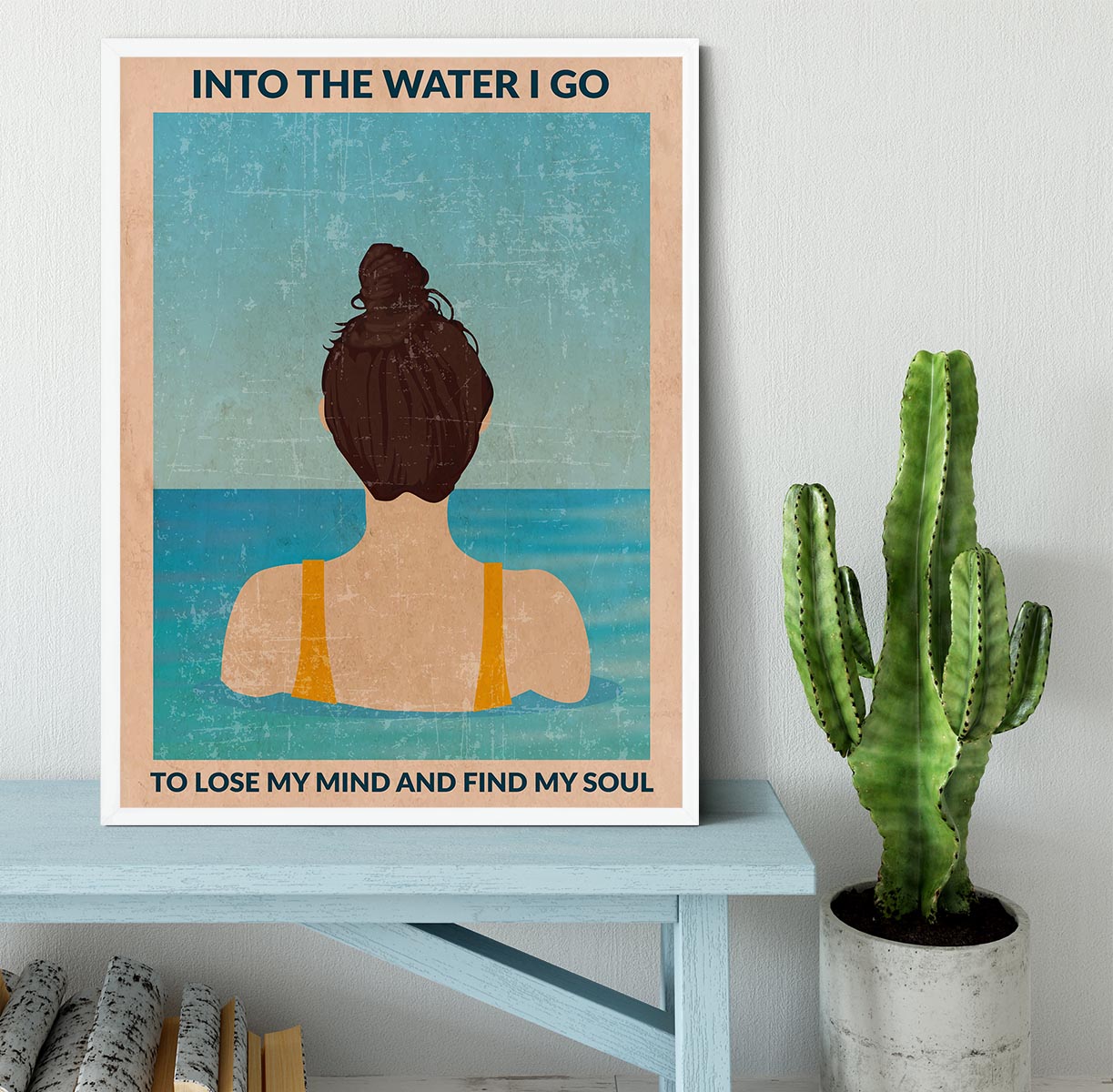 Into the Water brunette Framed Print - 1x -6